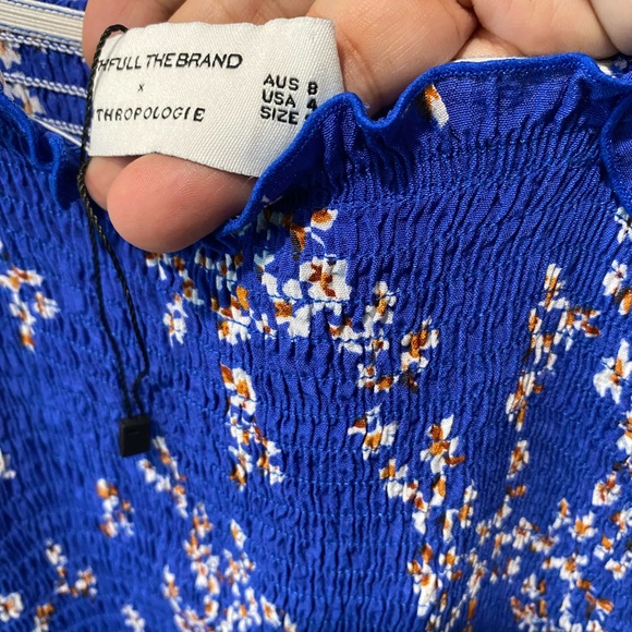 Faithfull Farrah Smocked Midi Dress Size 4 NWOT - Picture 5 of 6